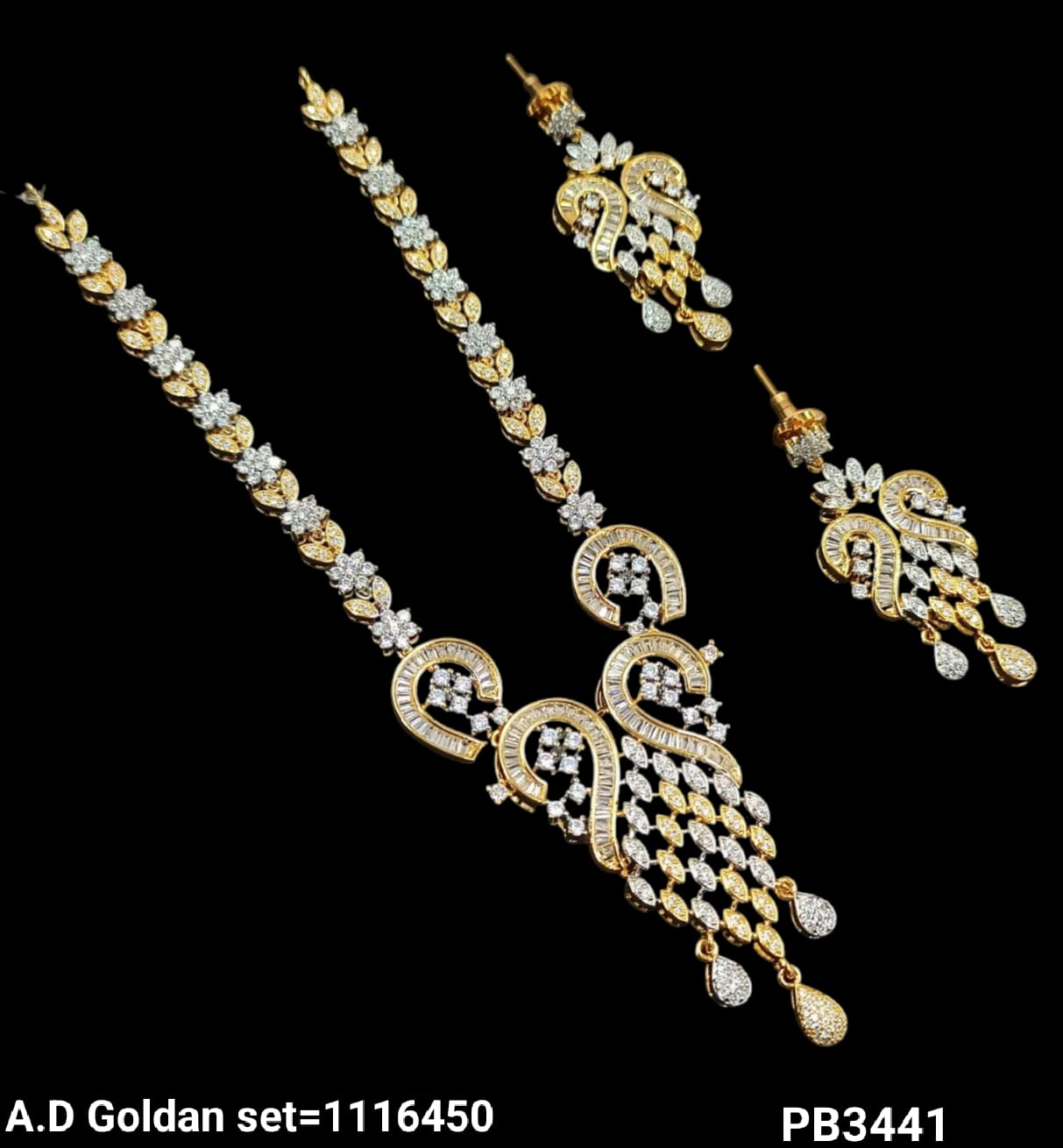American Diamond Studded Necklace Set